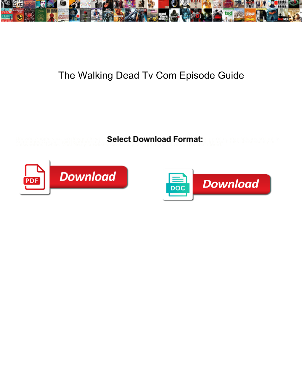 The Walking Dead Tv Com Episode Guide