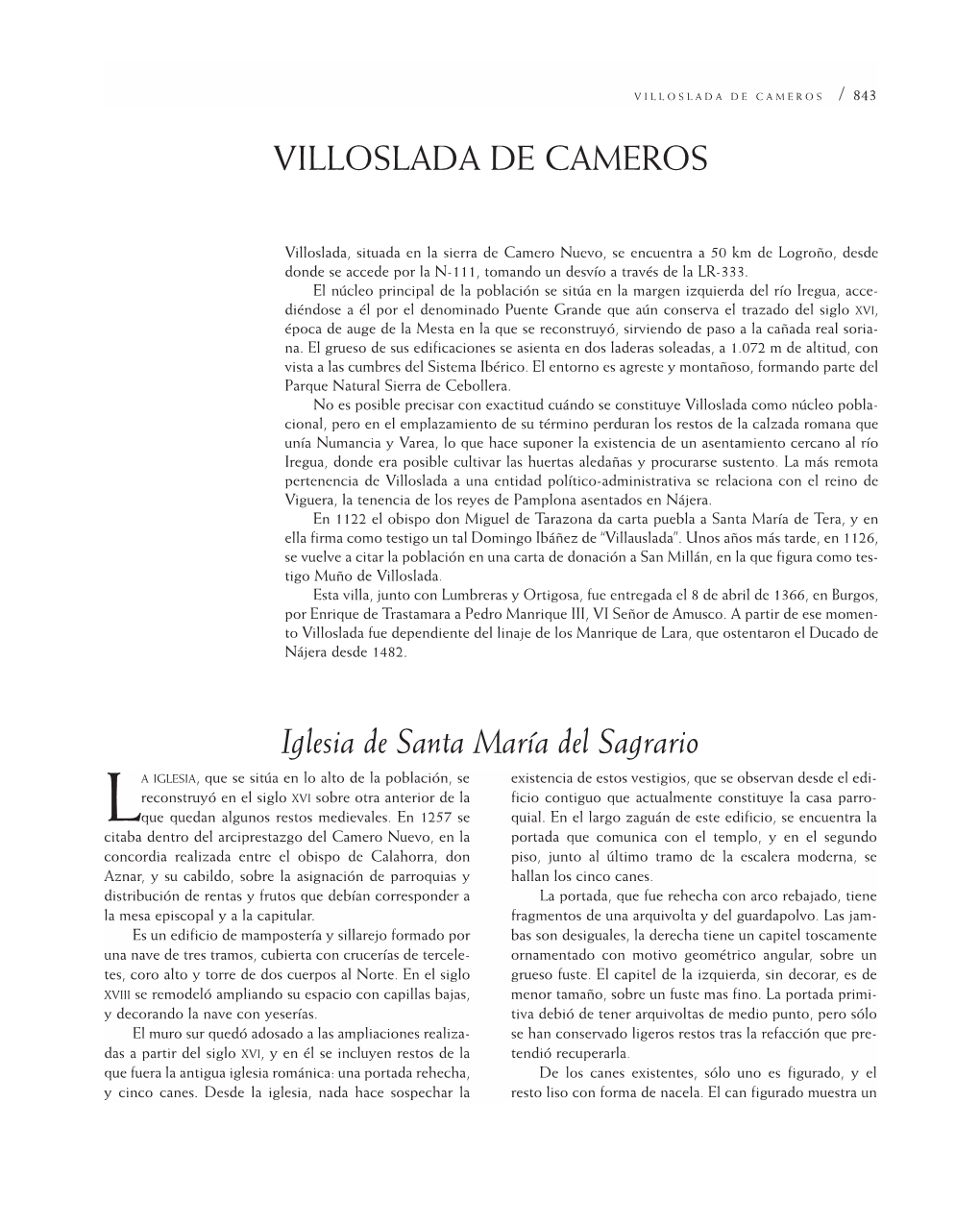 Villoslada De Cameros / 843