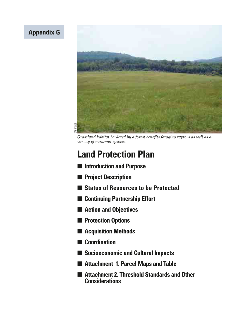 Appendix G-Land Protection Plan