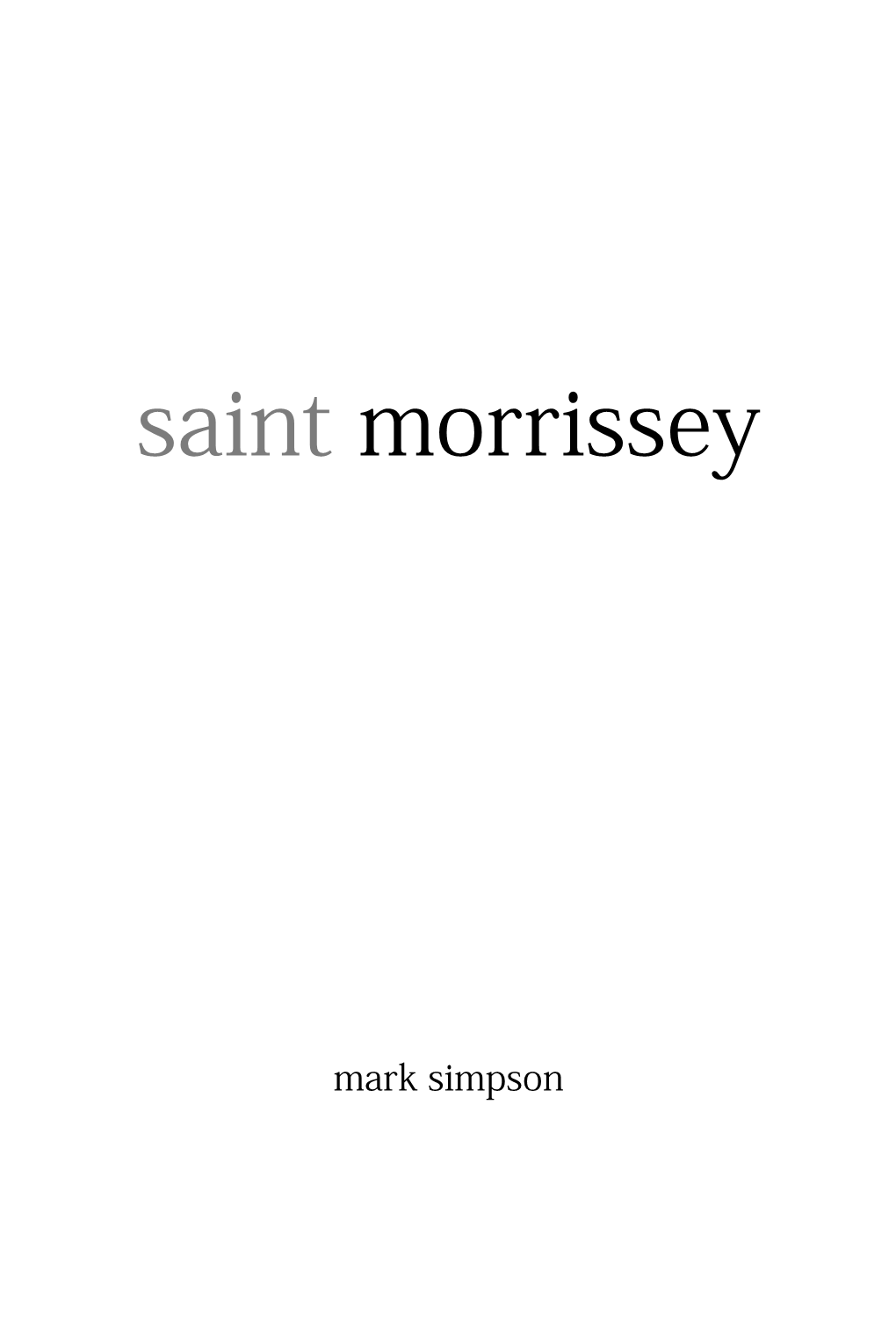 Saint Morrissey