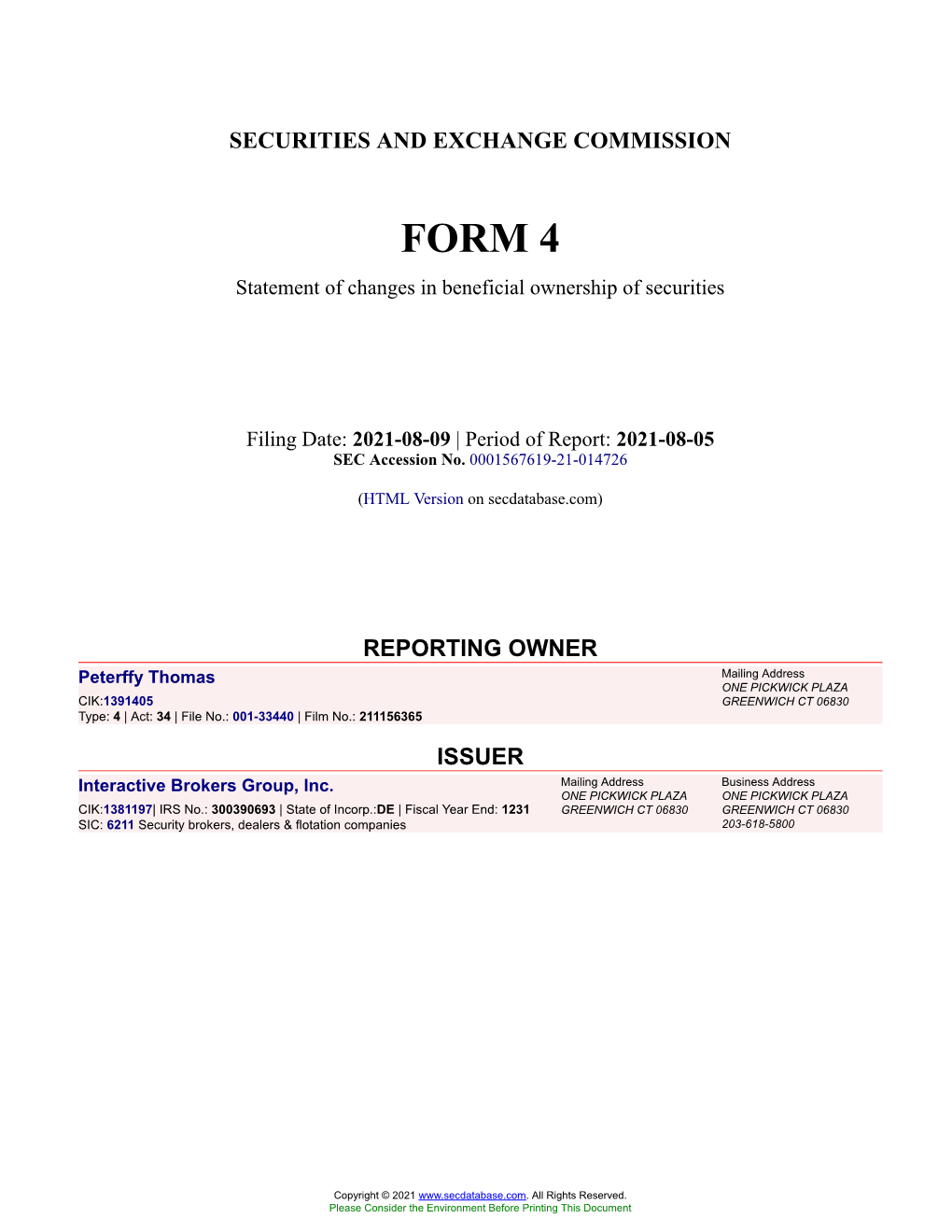 Peterffy Thomas Form 4 Filed 2021-08-09