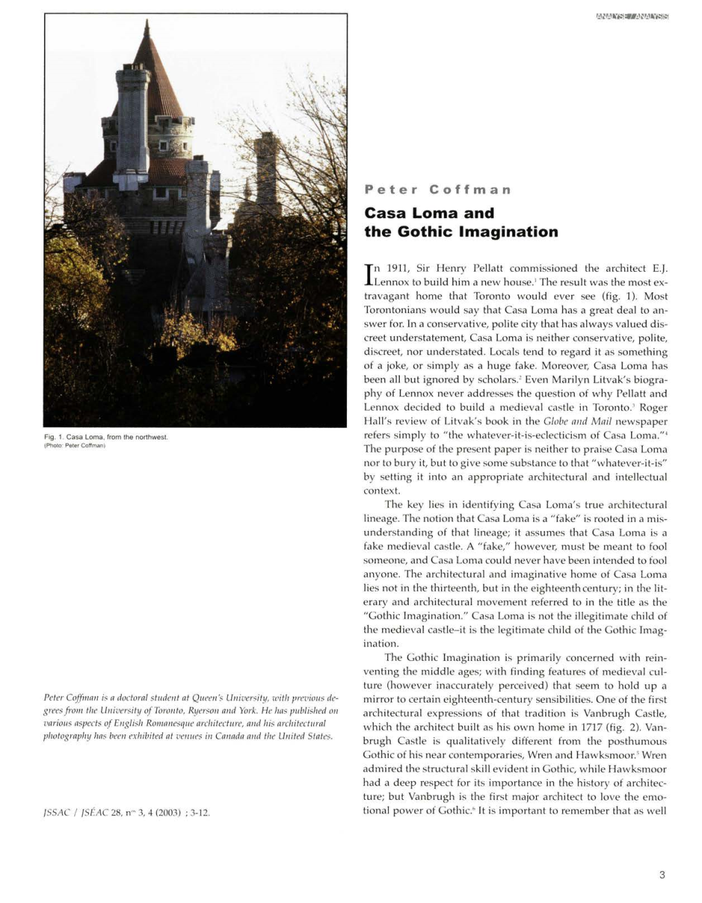 Casa Loma and the Gothic Imagination