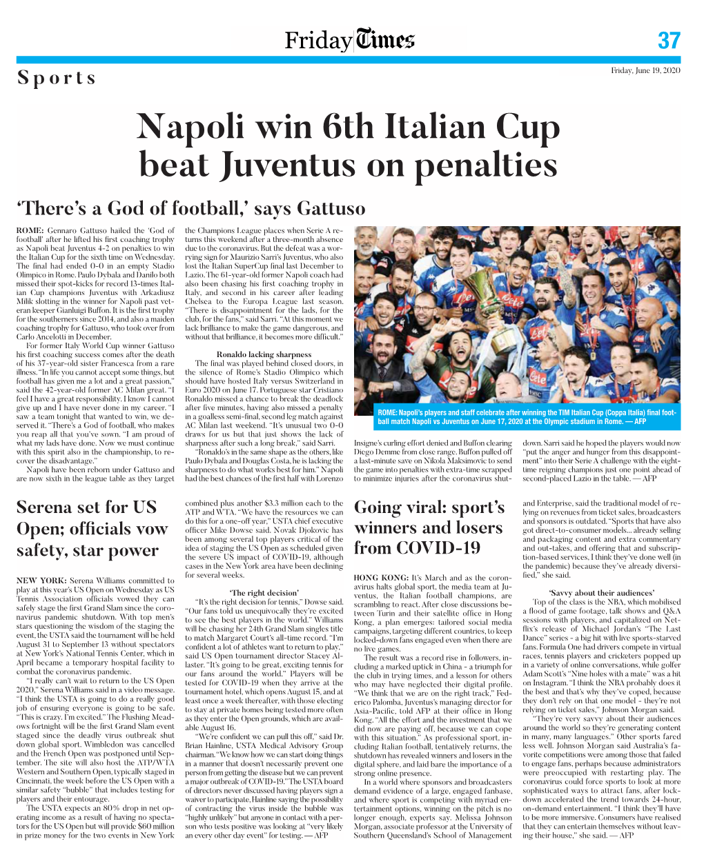 Napoli Win 6Th Italian Cup Beat Juventus on Penalties
