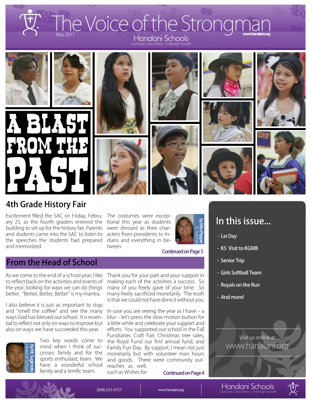 In This Issue... Building to Set up for the History Fair