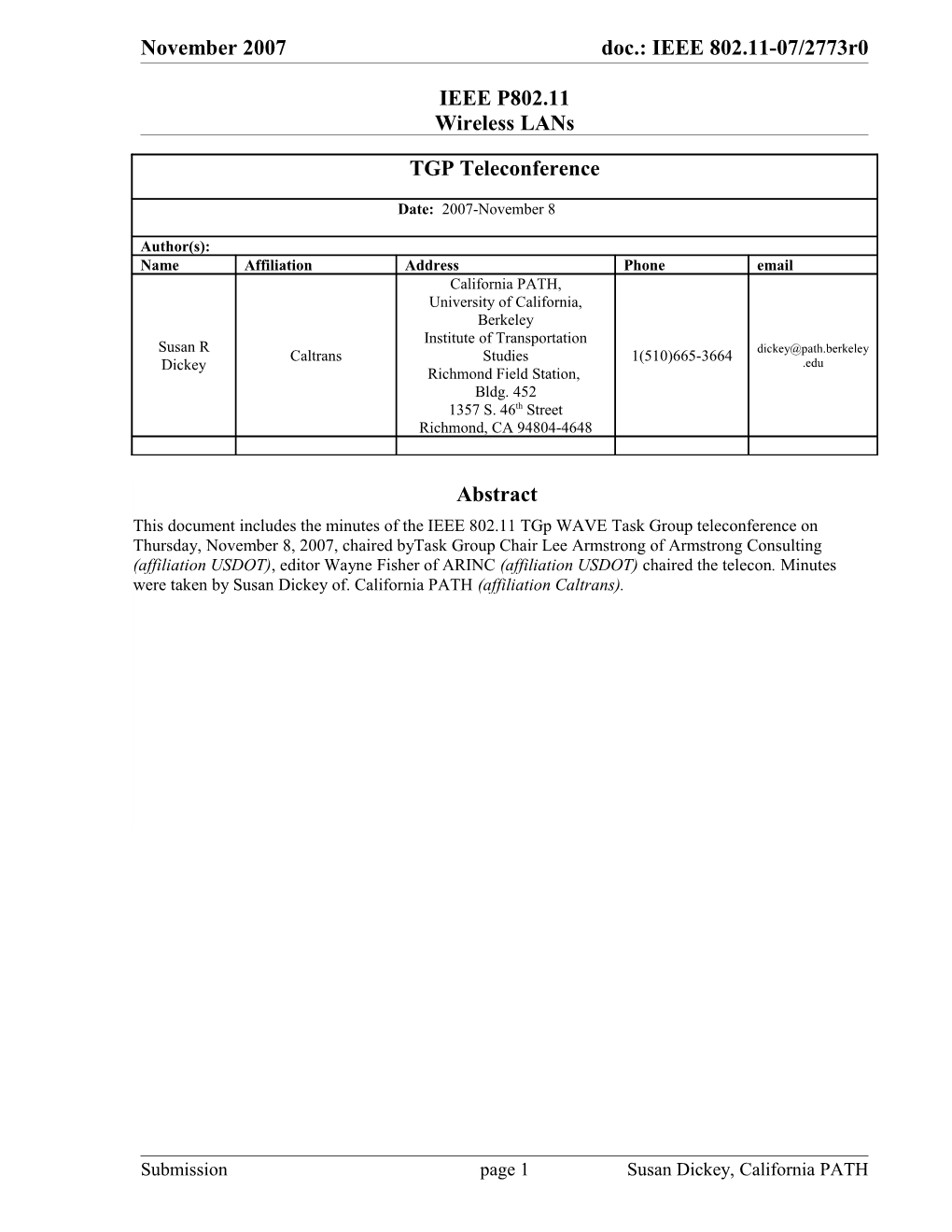 IEEE P802.11 Wireless Lans s104