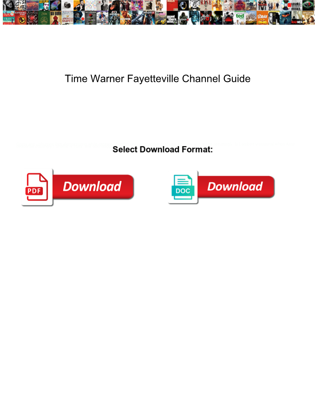 Time Warner Fayetteville Channel Guide