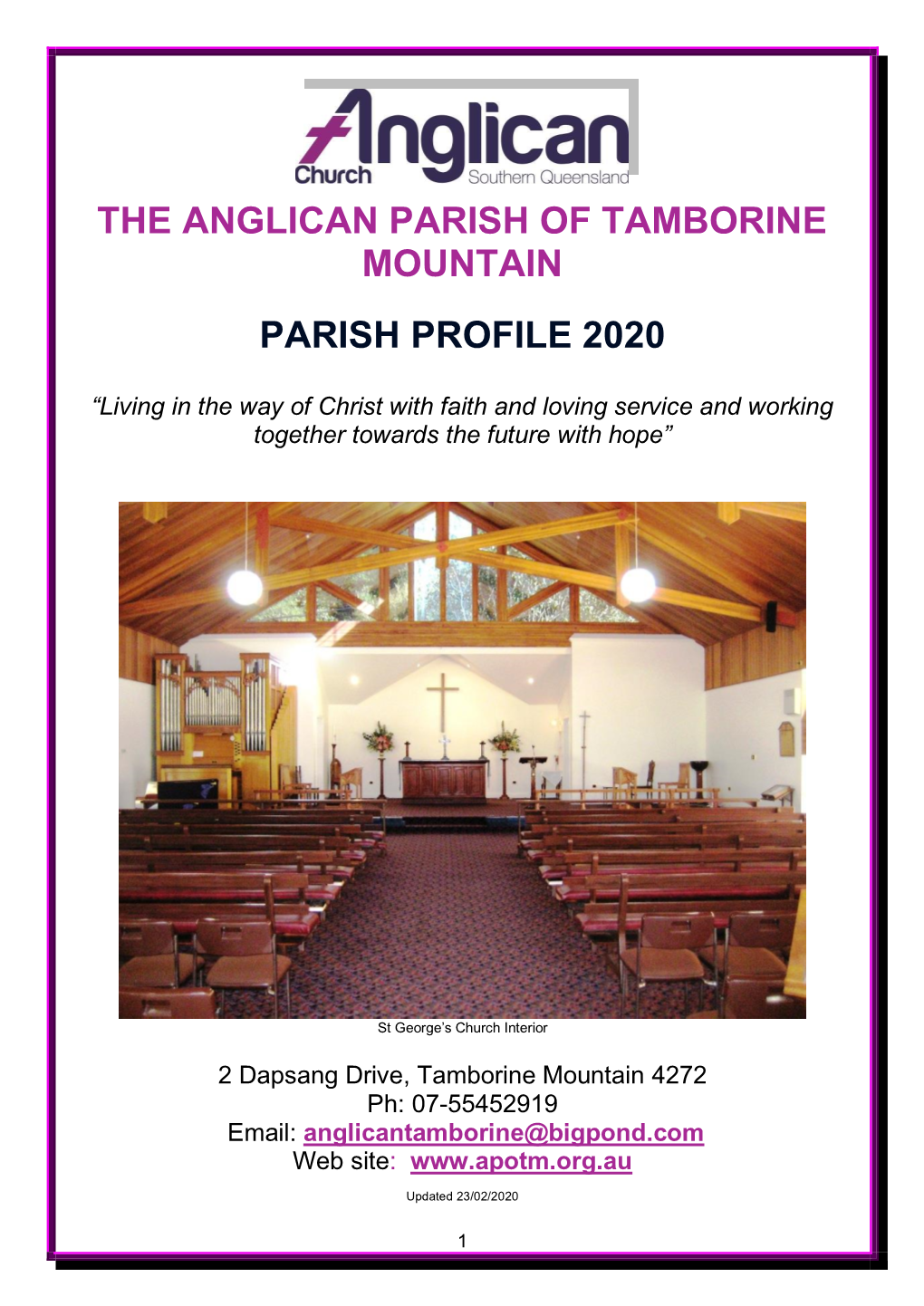 The Anglican Parish of Tamborine Mountain