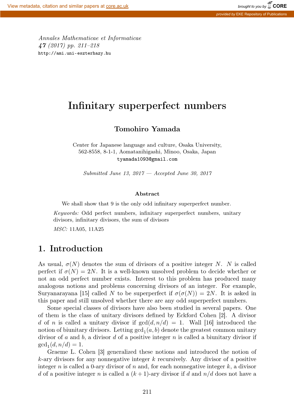 Infinitary Superperfect Numbers