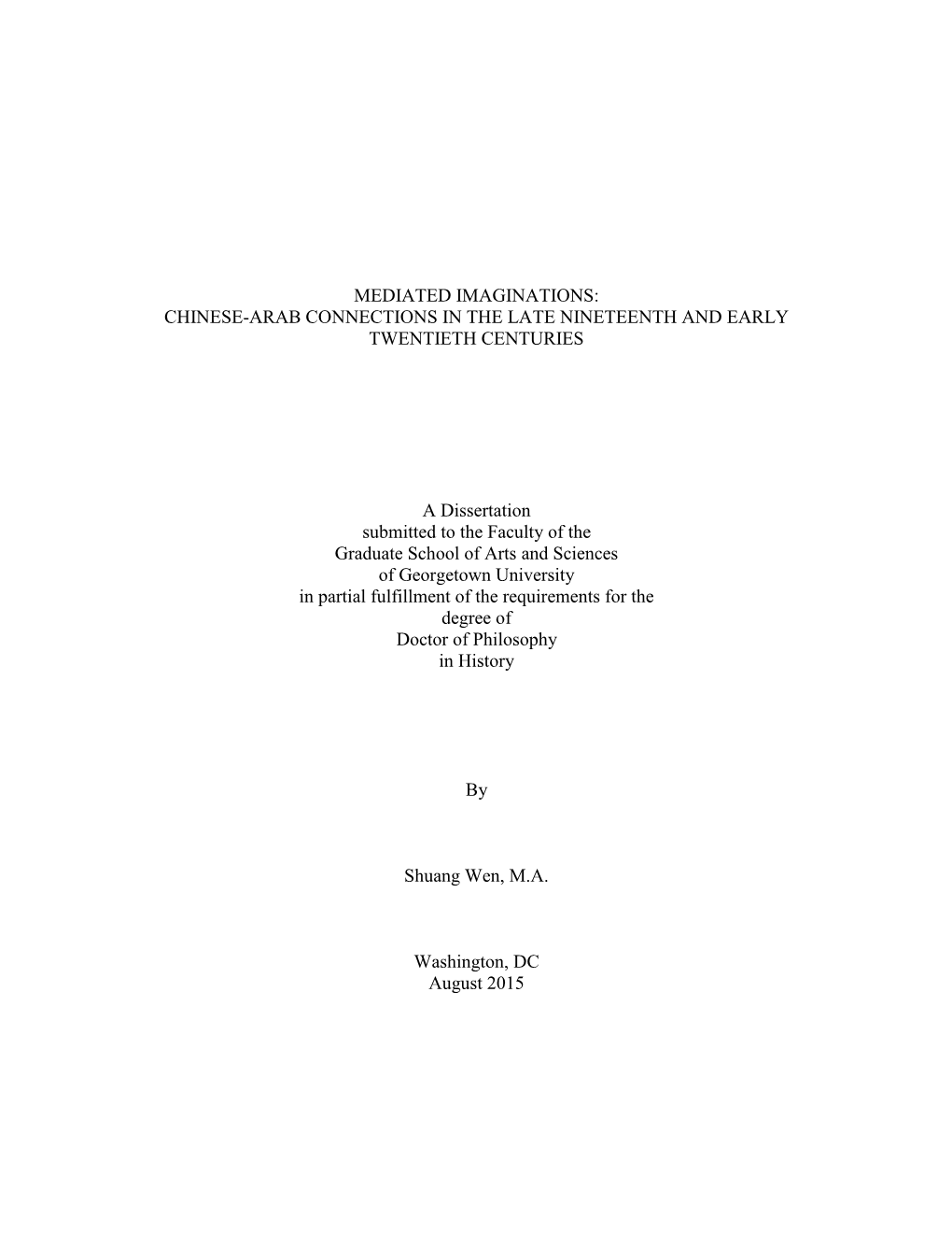 Chinese-Arab Connections in the Late Nineteenth and Early Twentieth Centuries