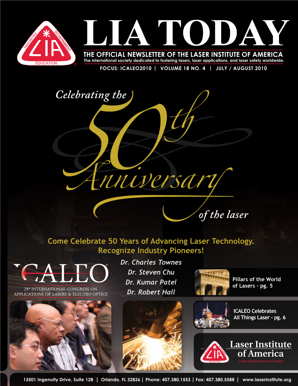 Nniversarof the Laser Come50� Celebrate 50 Years of Advancing Laser Technology