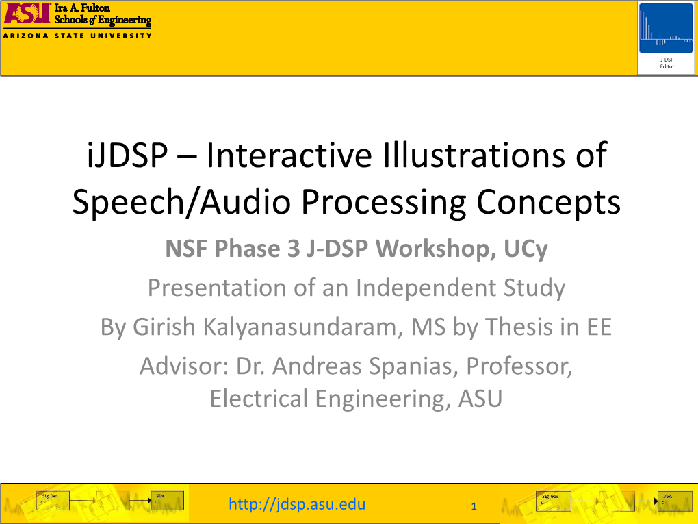 Interactive Illustrations of Speech/Audio Processing Concepts