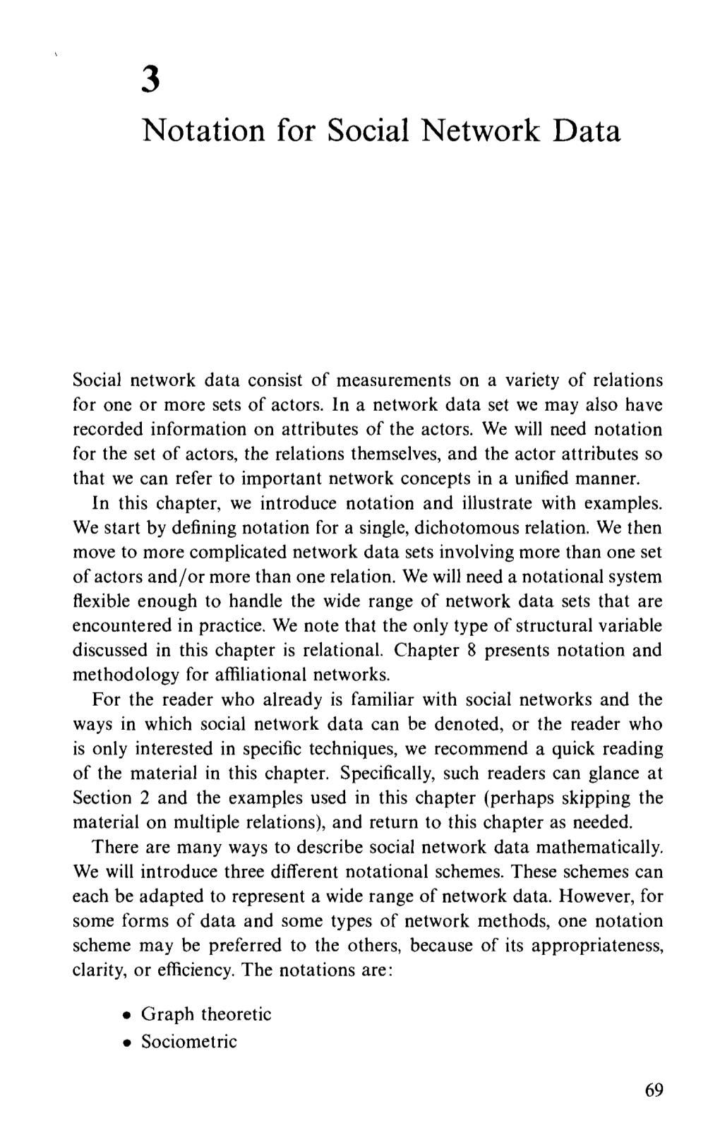 Notation for Social Network Data