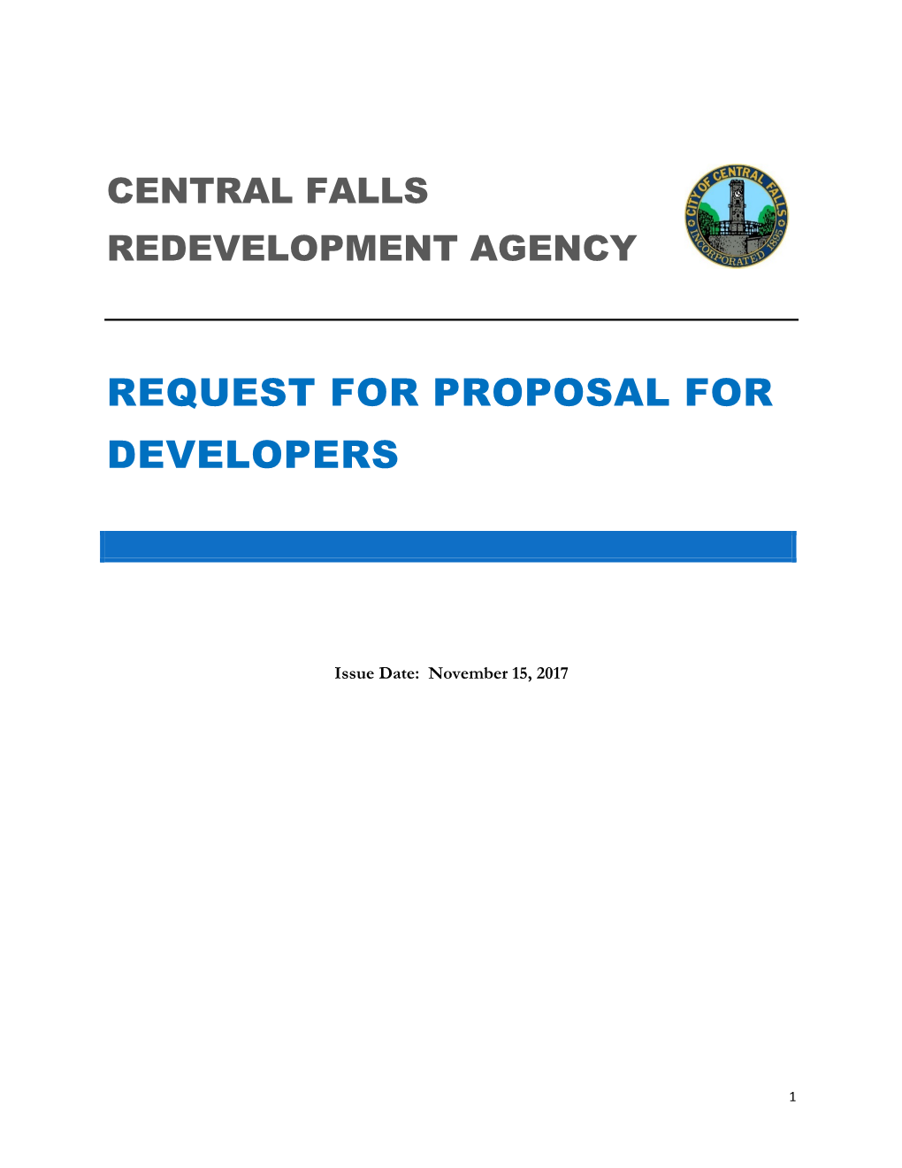 Request for Proposal for Developers