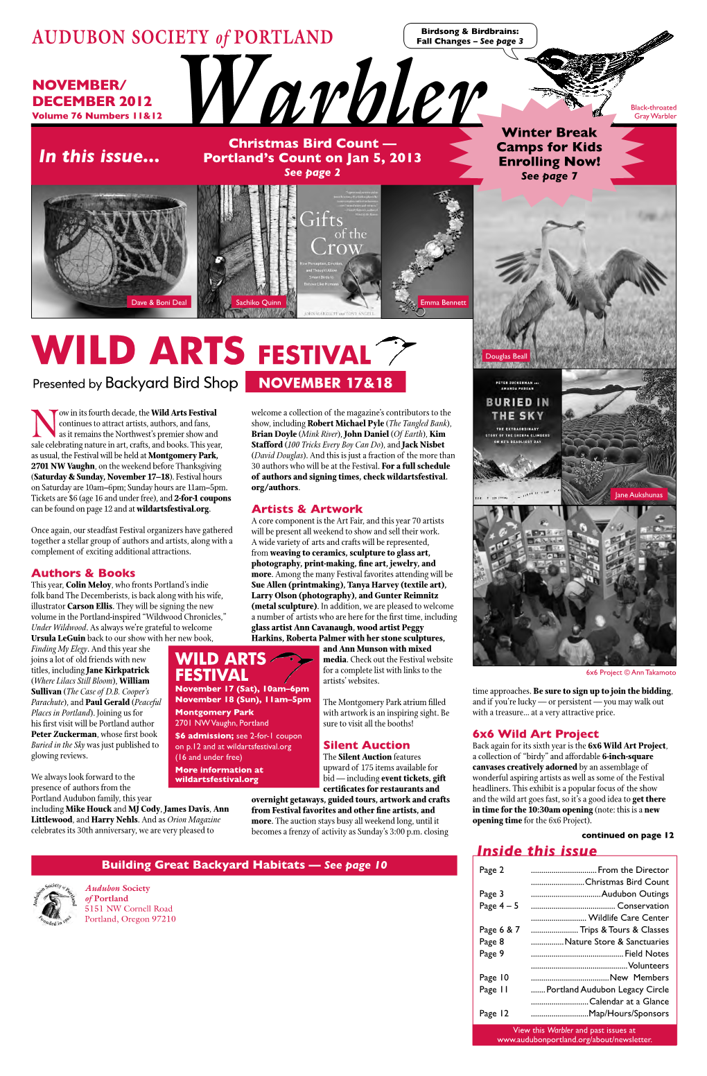 Wild Arts Festival Douglas Beall Presented by Backyard Bird Shop November 17&18