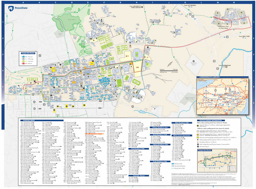 2019 Color Penn State Campus Map