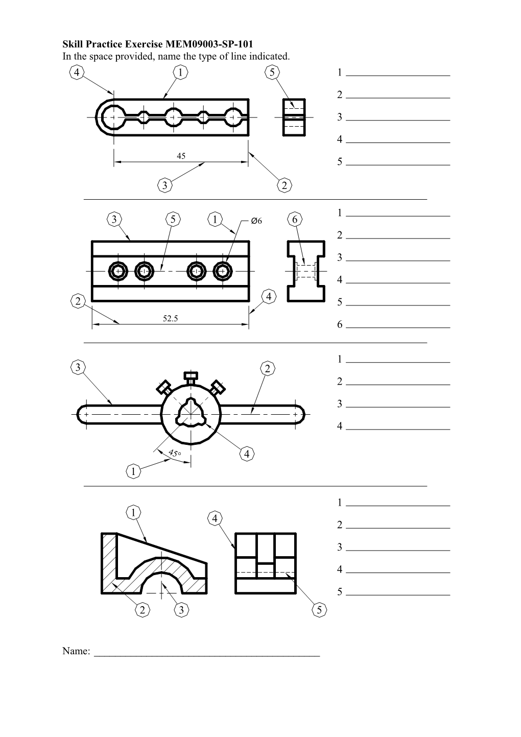 Skill Practice Exercises MEM09003-SP-101 to MEM09003-SP-114