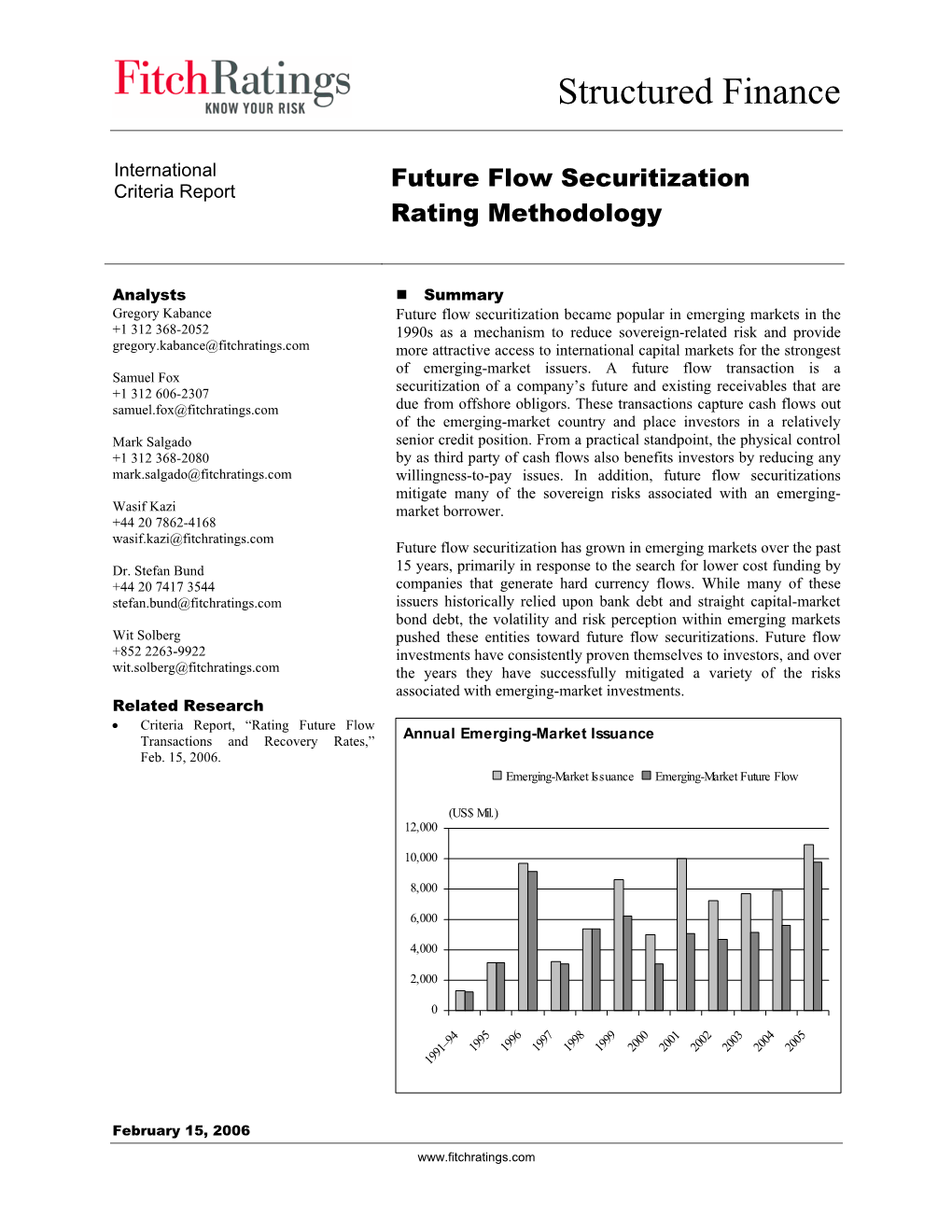 Future Flow Securitization Rating Methodology