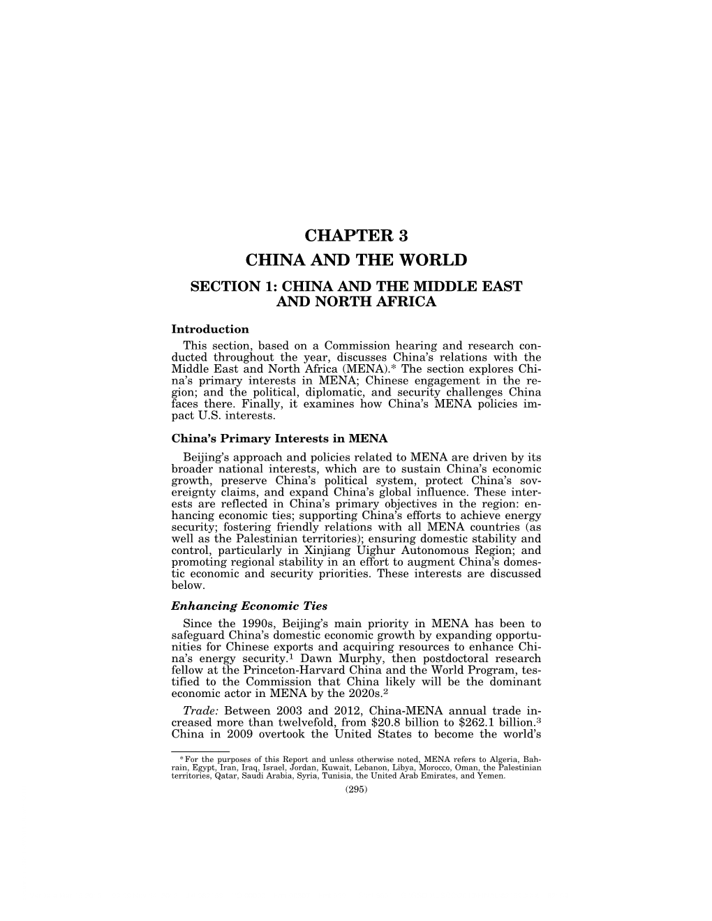 Chapter 3 China and the World Section 1: China and the Middle East and North Africa