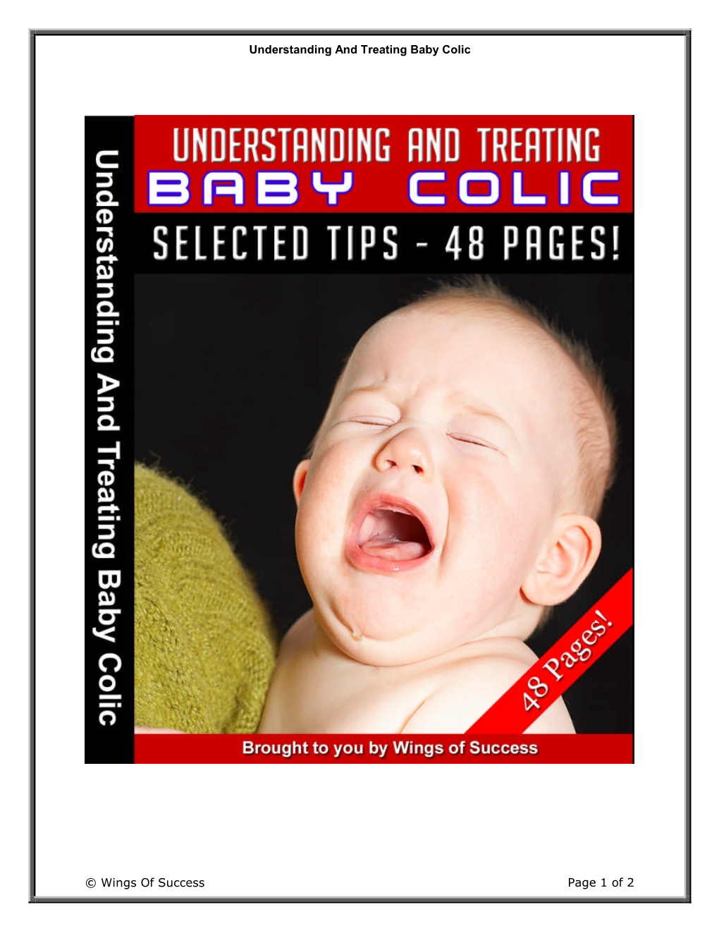 Understanding and Treating Baby Colic © Wings of Success Page 1 of 2