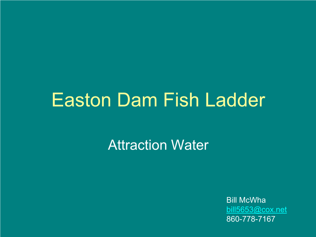 Easton Dam Fish Ladder