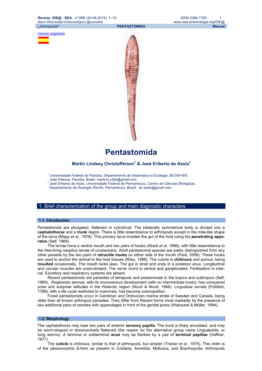 PENTASTOMIDA Manual Versión Española