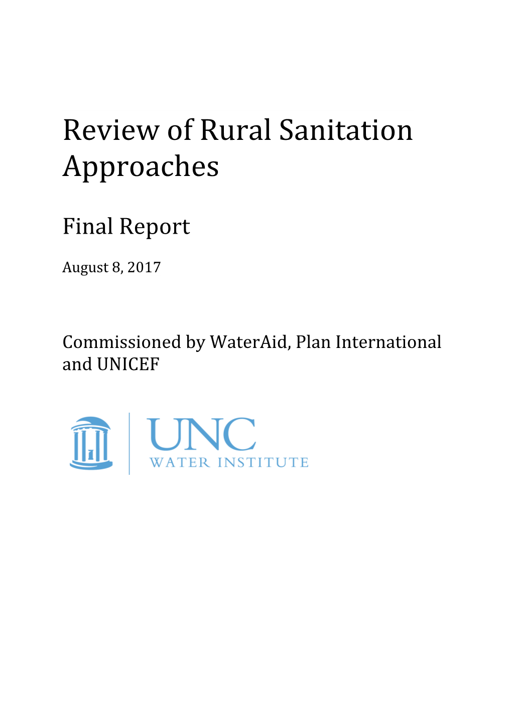 Review of Rural Sanitation Approaches