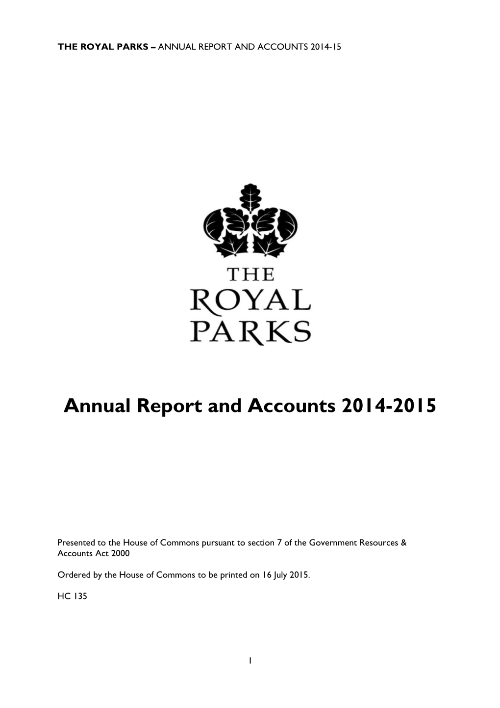 Annual Report and Accounts 2014-15