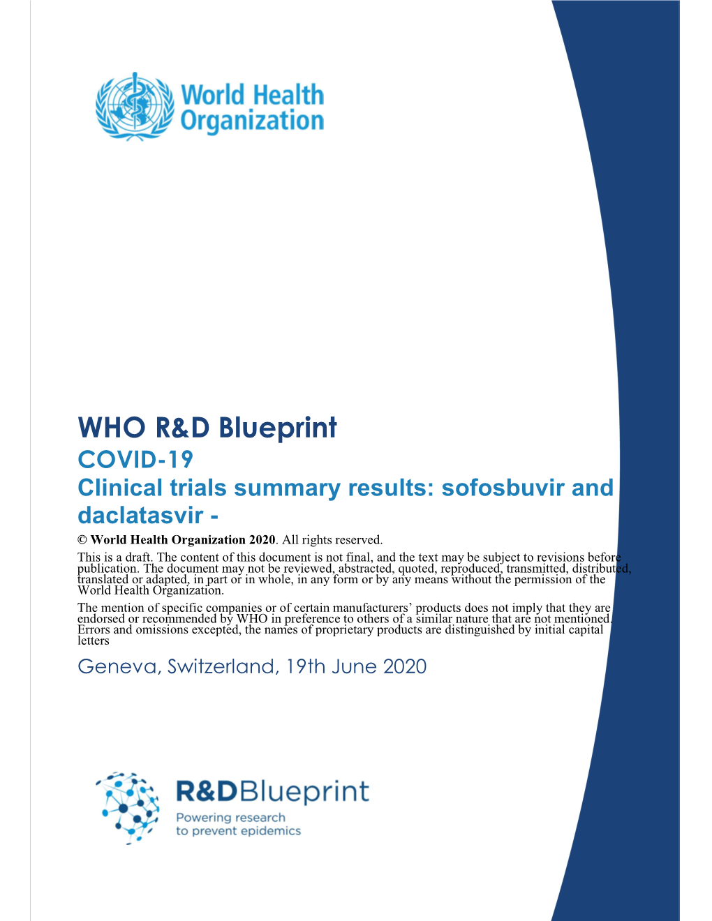 WHO R&D Blueprint