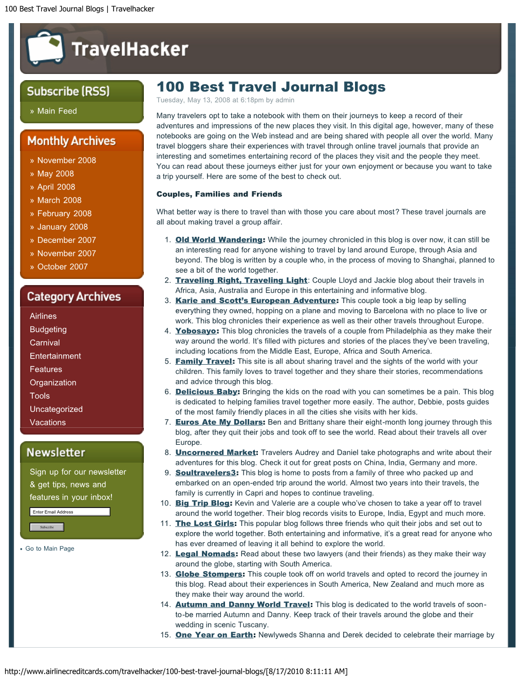 100 Best Travel Journal Blogs | Travelhacker