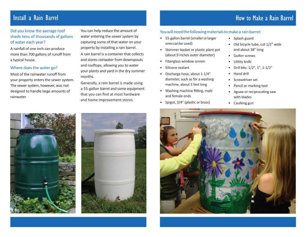 Rain Barrel How-To Guide