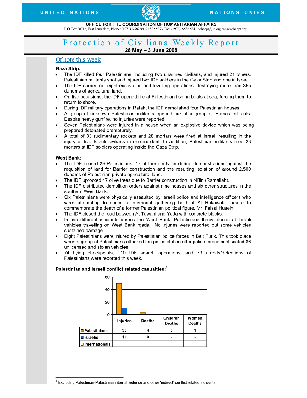 Protection of Civilians Weekly Report 28