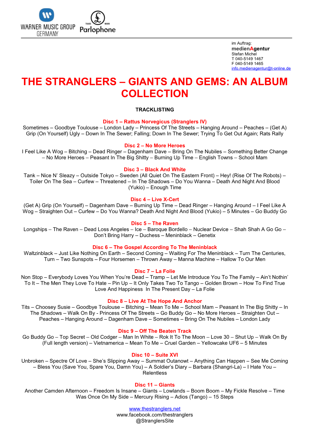 The Stranglers – Giants and Gems: an Album Collection