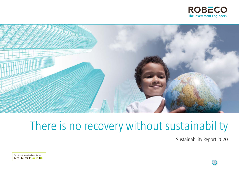 There Is No Recovery Without Sustainability Sustainability Report 2020 Message from Our CEO