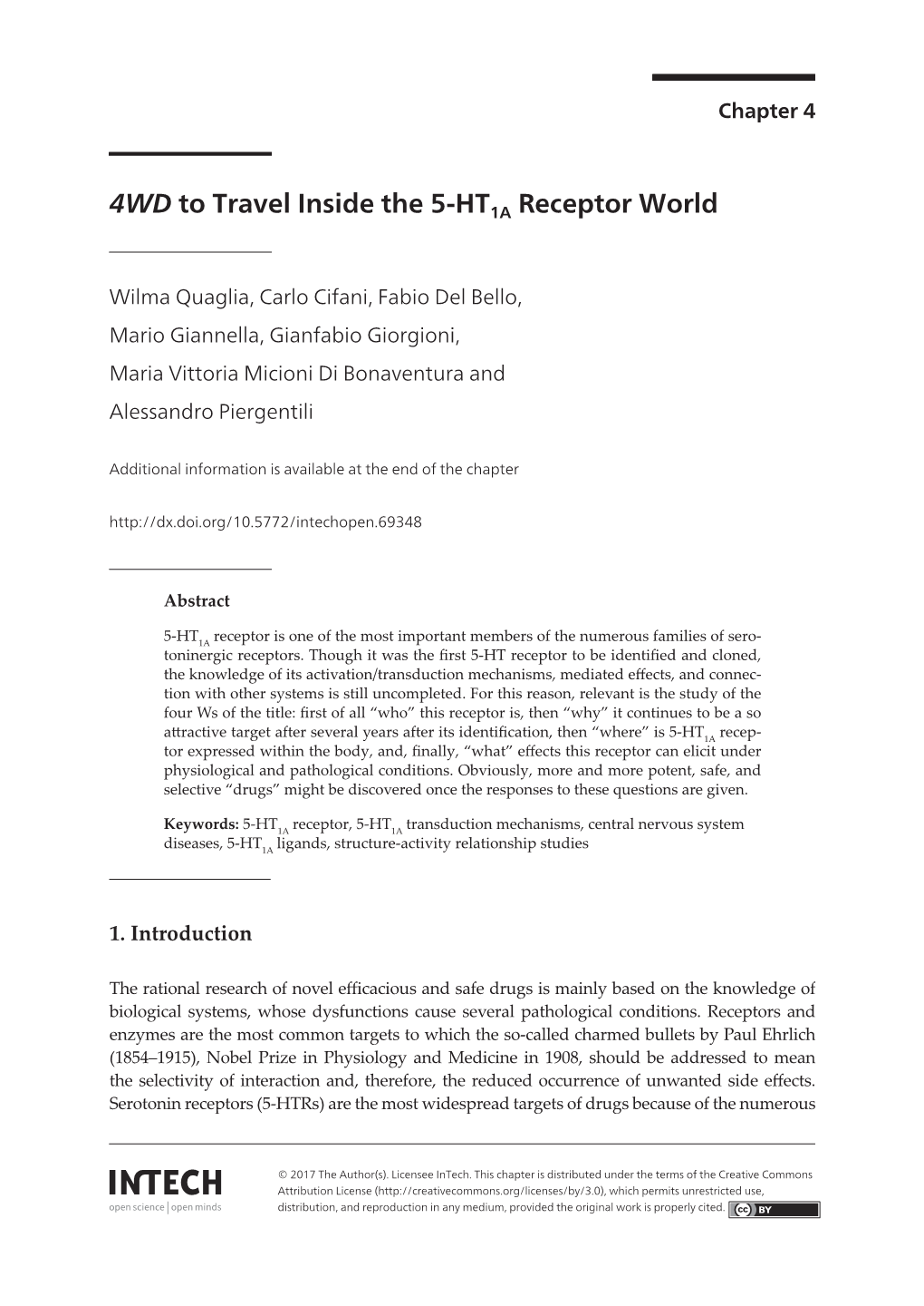 4WD to Travel Inside the 5-HT1A Receptor World