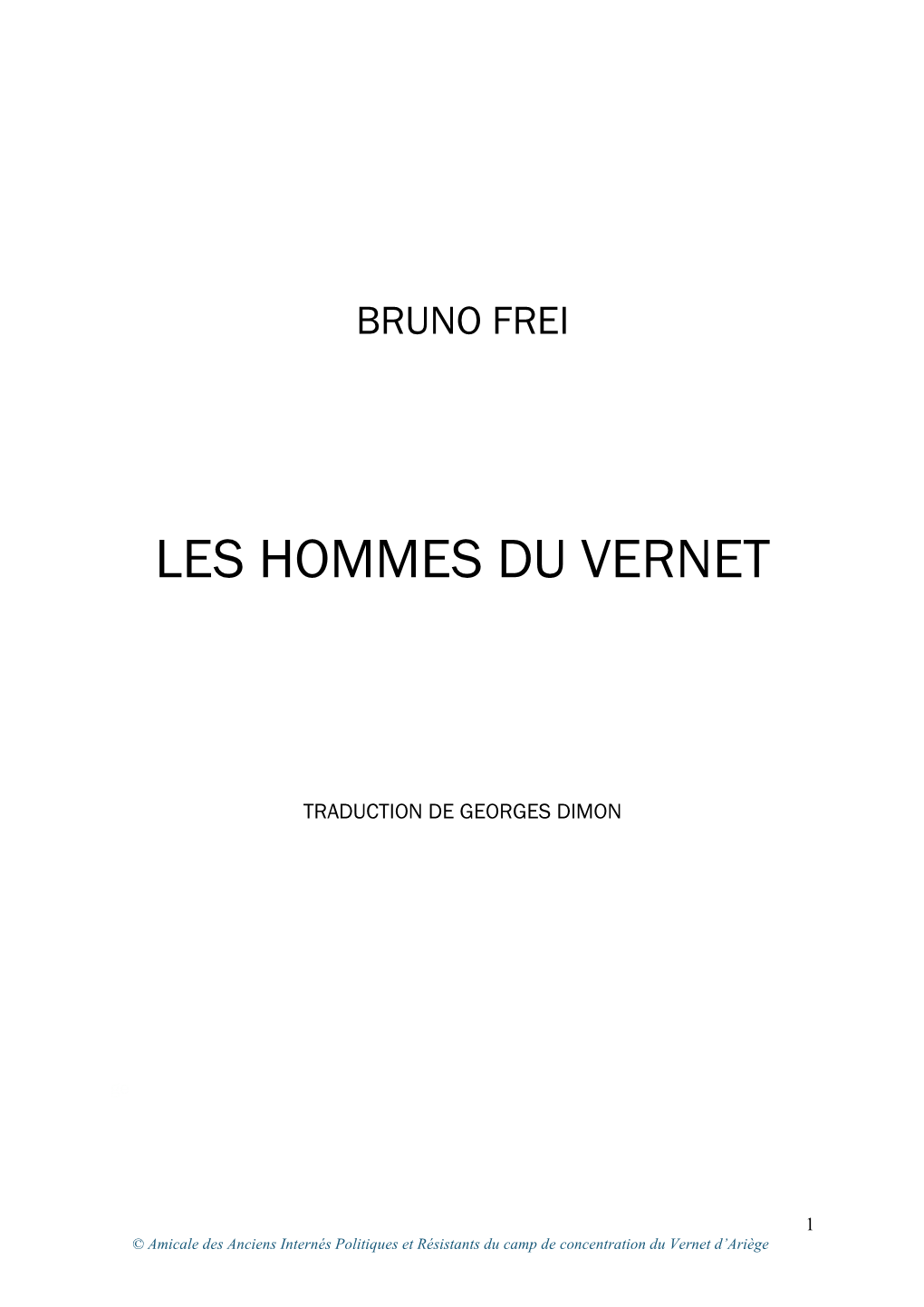 Les Hommes Du Vernet