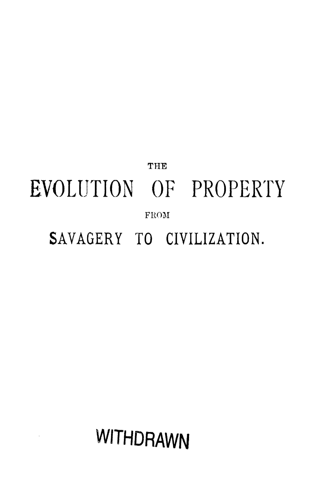 Evolution of Property