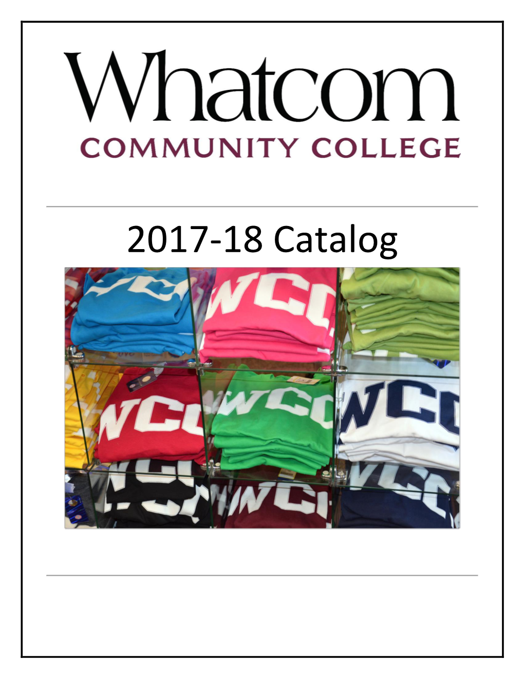 2017-2018 Catalog Table of Contents Table of Contents