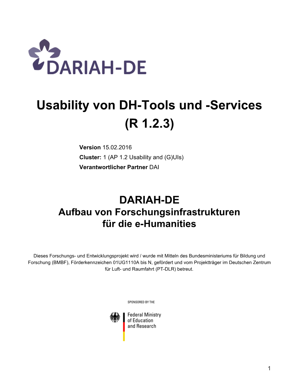 Usability Von Dhtools Und Services