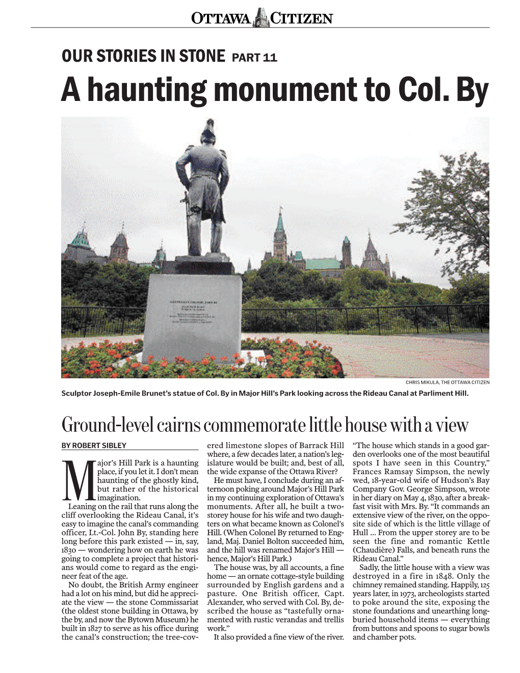 A Haunting Monument to Col. By
