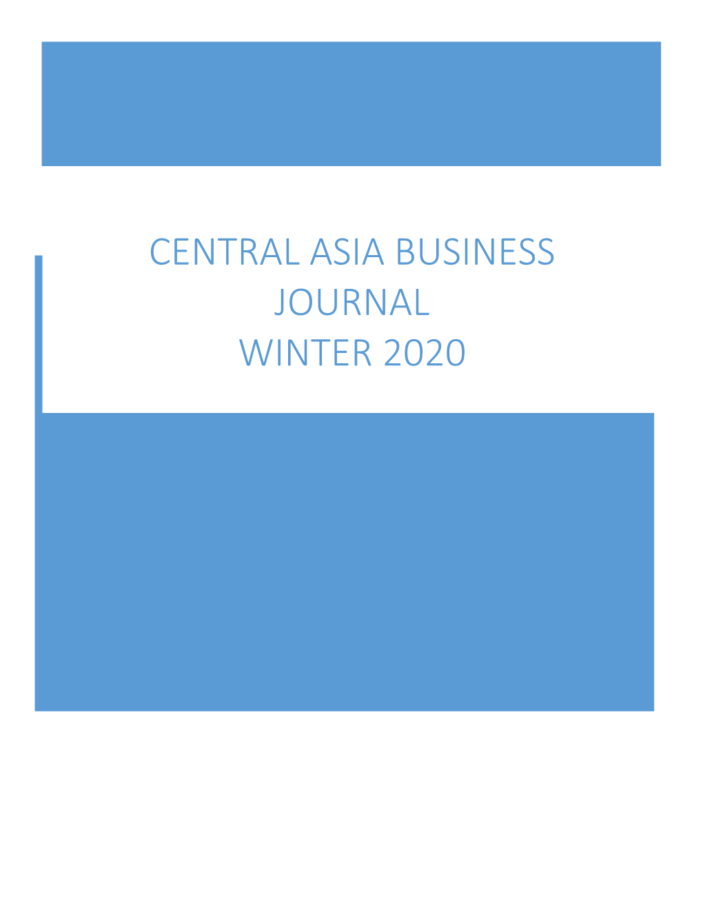 Central Asia Business Journal Winter 2020