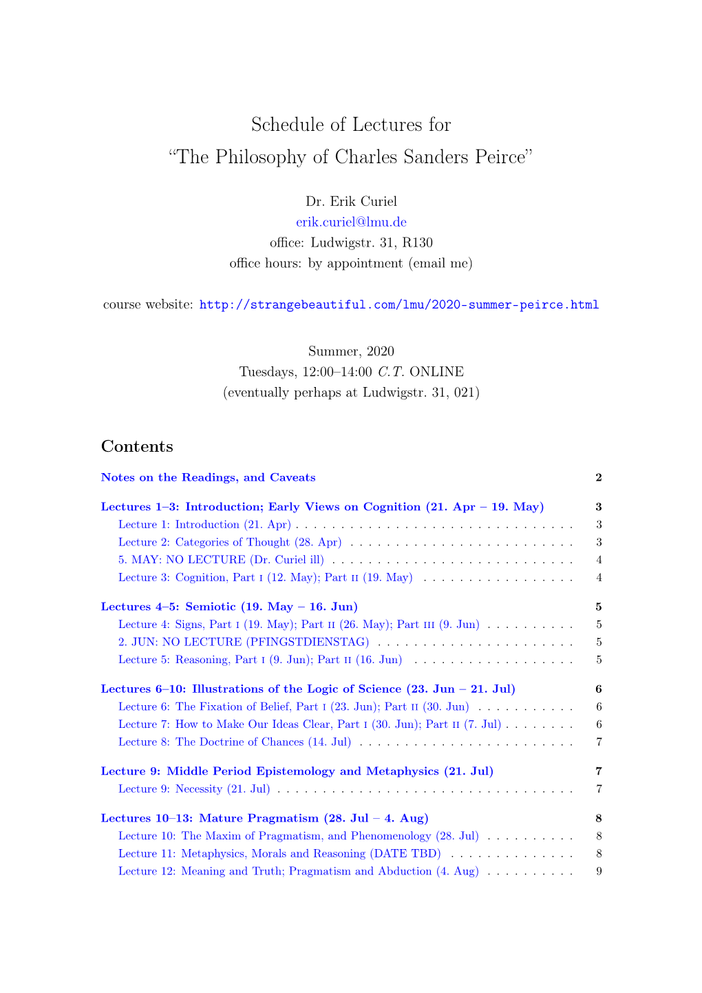 The Philosophy of Charles Sanders Peirce”