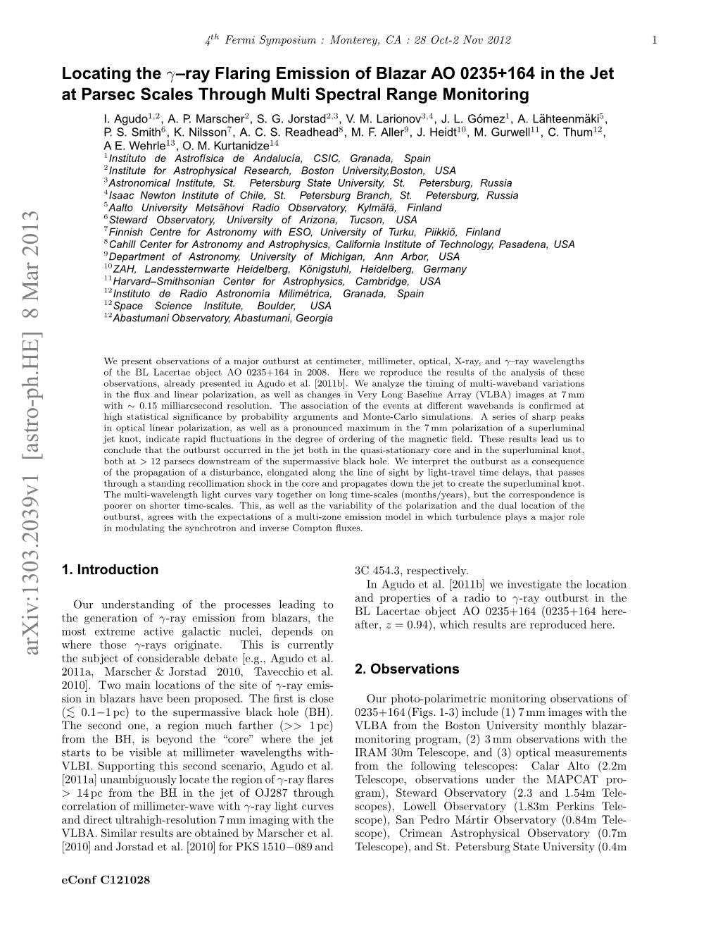 Locating the Gamma-Ray Flaring Emission of Blazar AO 0235+ 164