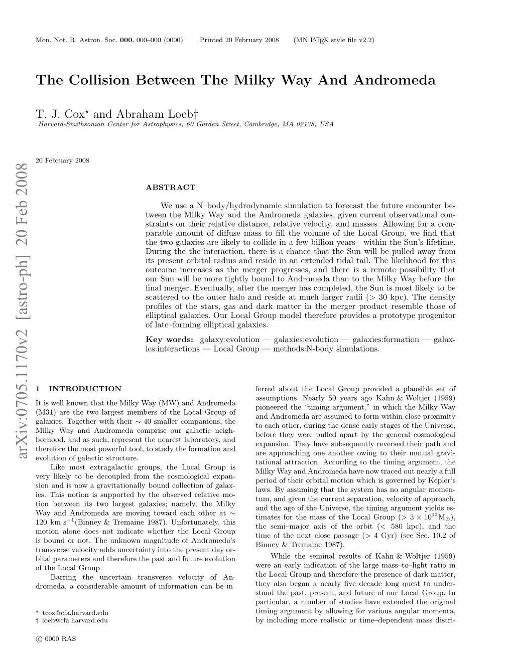 The Collision Between the Milky Way and Andromeda 3