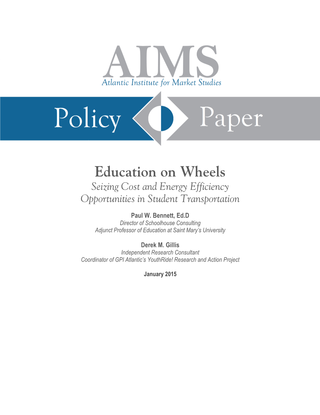 Education on Wheels Seizing Cost and Energy Efficiency Opportunities in Student Transportation
