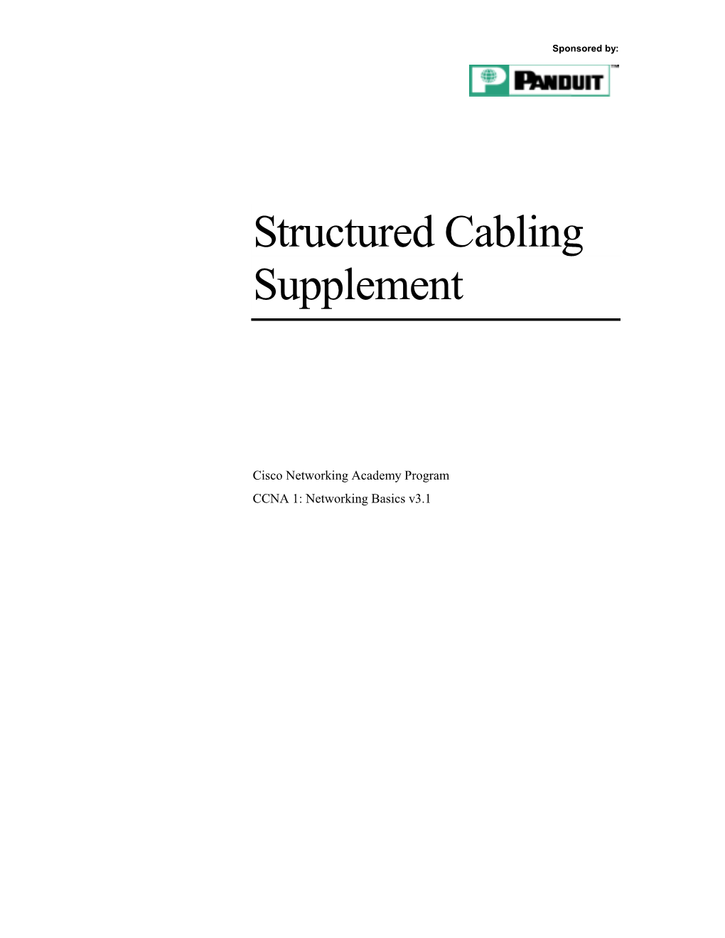 Structured Cabling Supplement