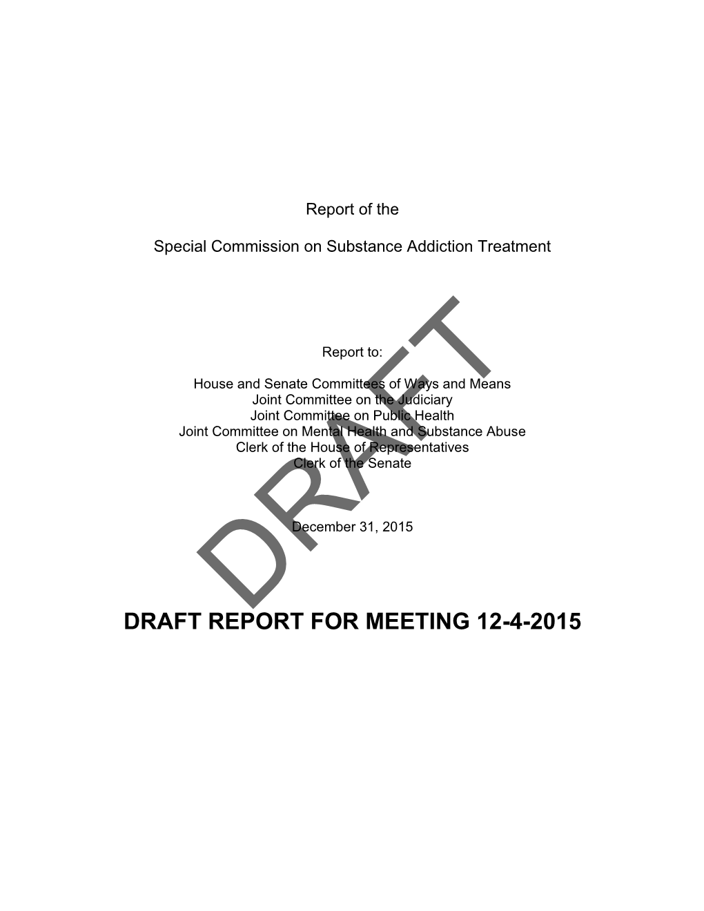 Draft Report for Meeting 12-4-2015