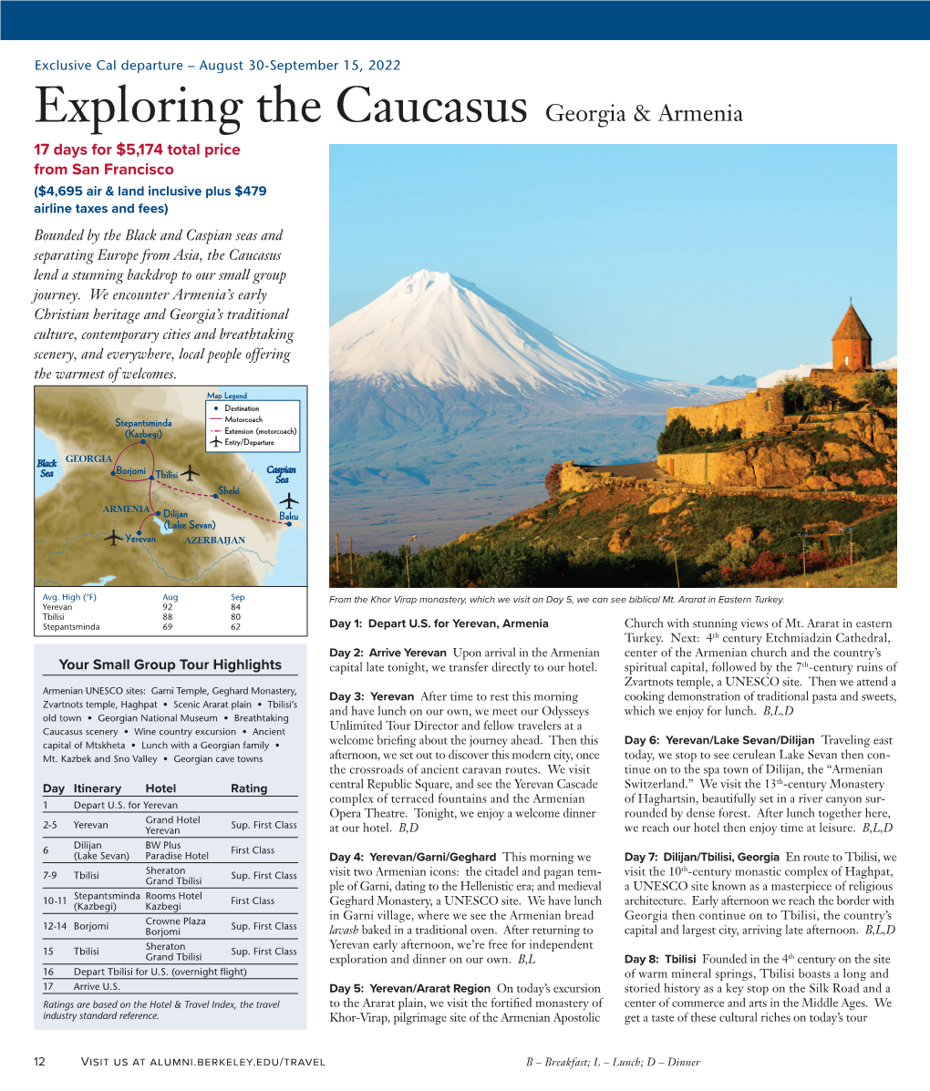 Final Brochure: Exploring the Caucasus