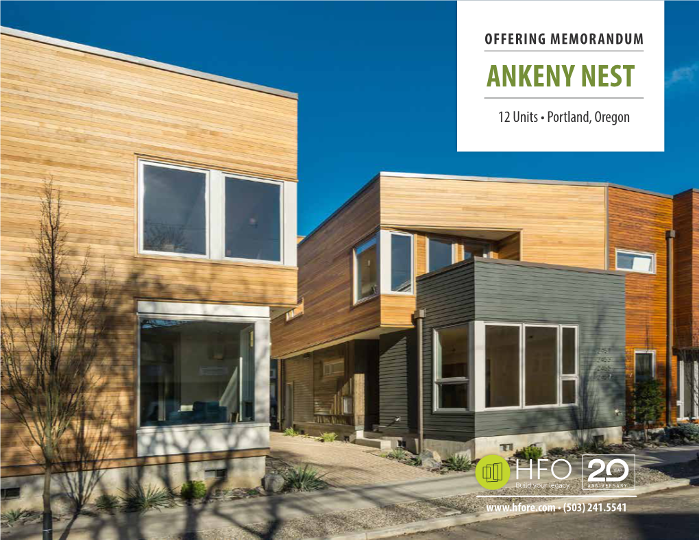 ANKENY NEST 12 Units • Portland, Oregon