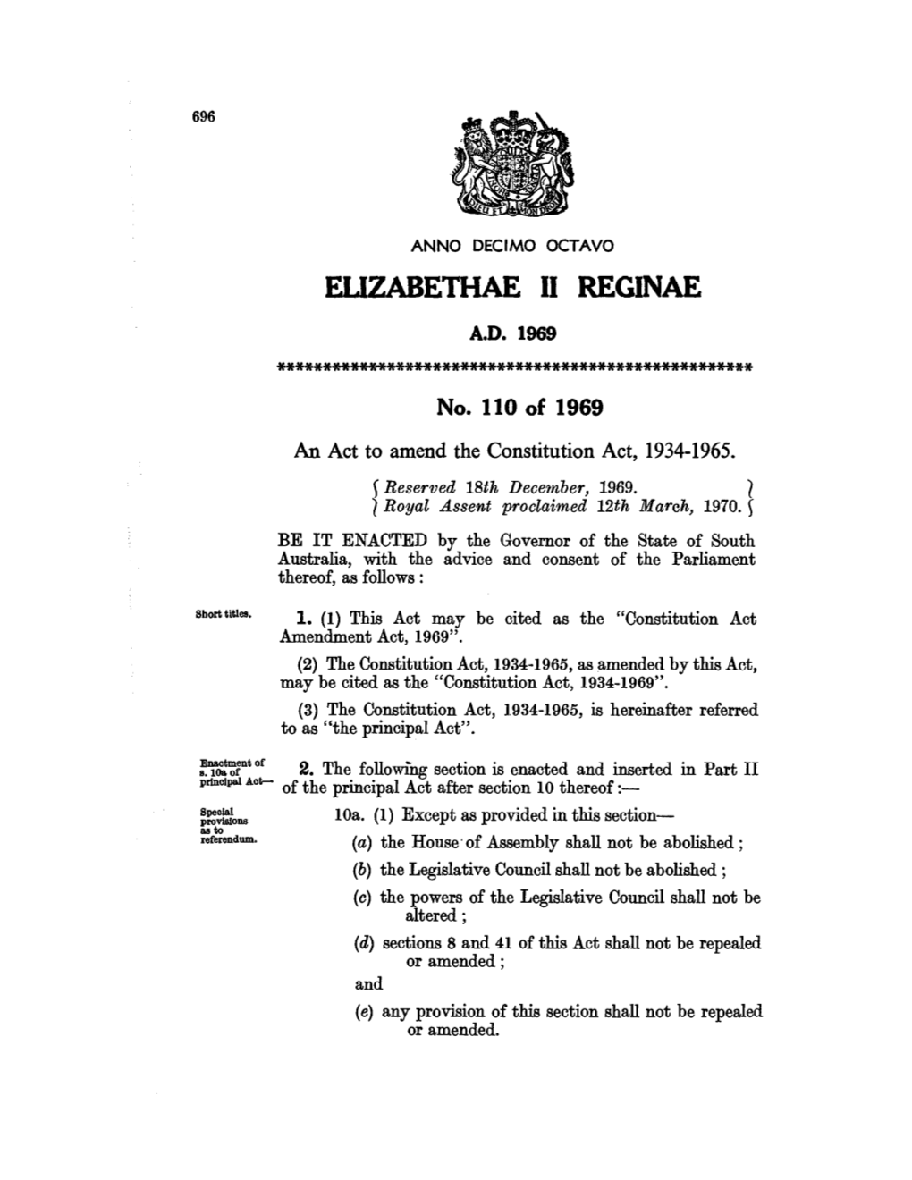 An Act to Amend the Constitution Act, 1934-1965