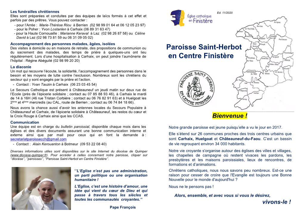 Paroisse Saint-Herbot En Centre Finistère’’